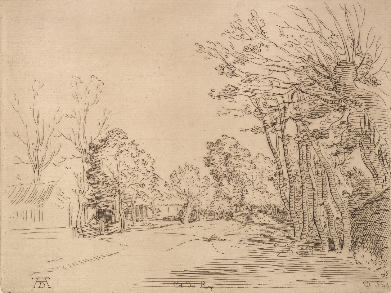 Krajobraz po Durer.n.d. autorstwa Anne Claude Philippe de Caylus