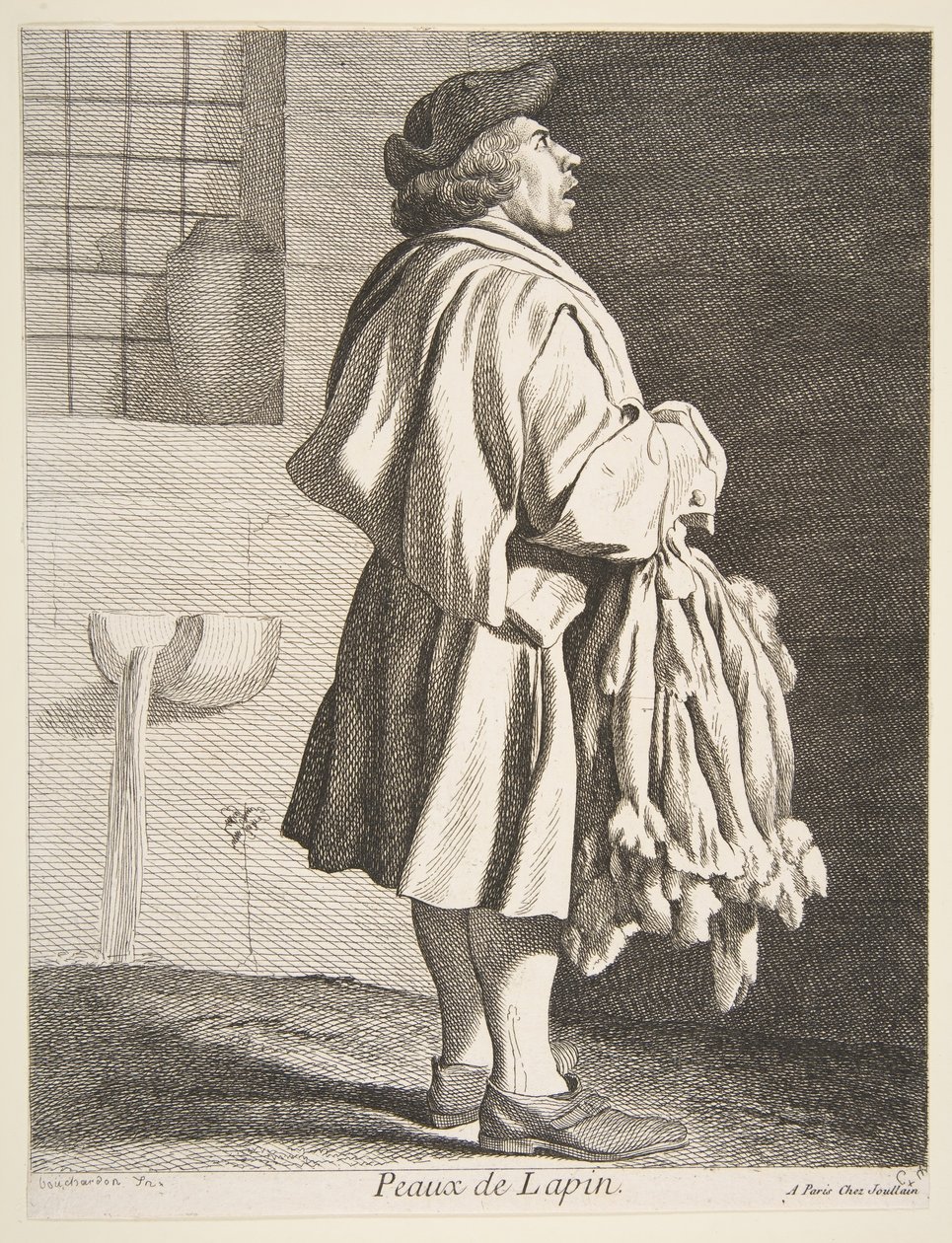 Handlarz skór królików, 1737. autorstwa Anne Claude Philippe de Caylus