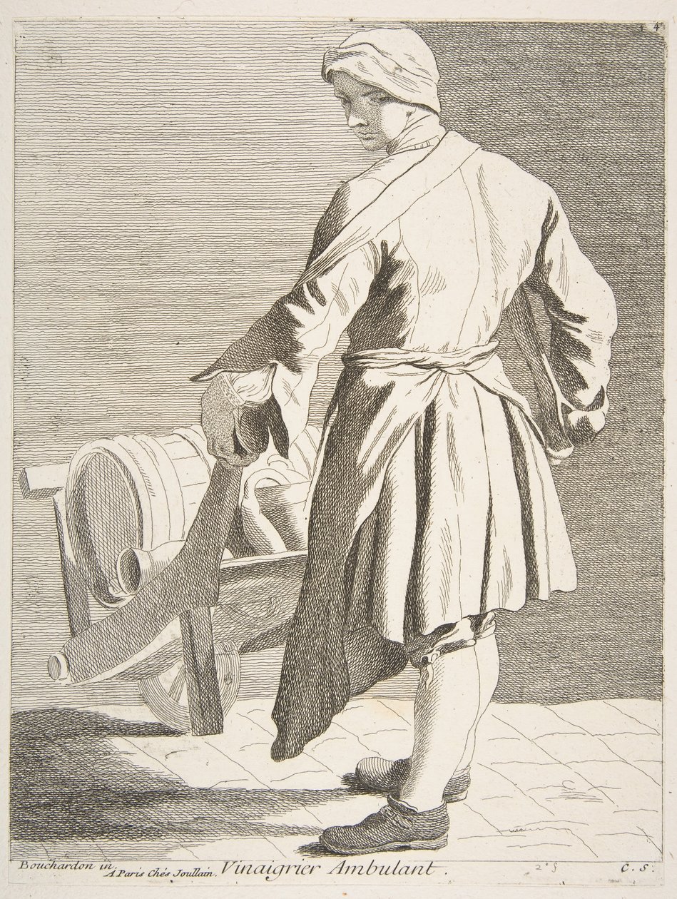 Wędrowny sprzedawca octu, 1738. autorstwa Anne Claude Philippe de Caylus