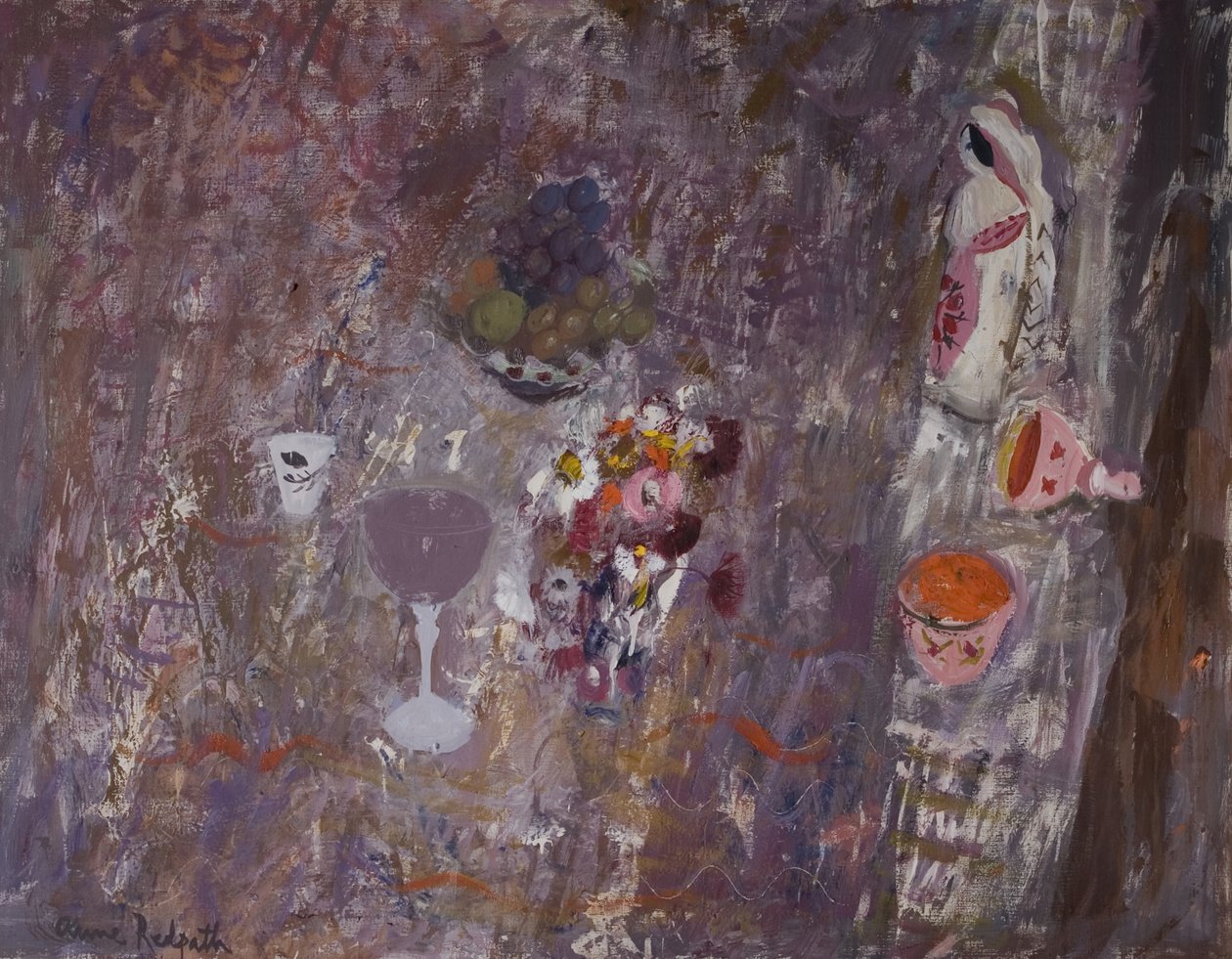 Figura meksykańska, ok. 1962 r. (olej na płótnie) autorstwa Anne Redpath
