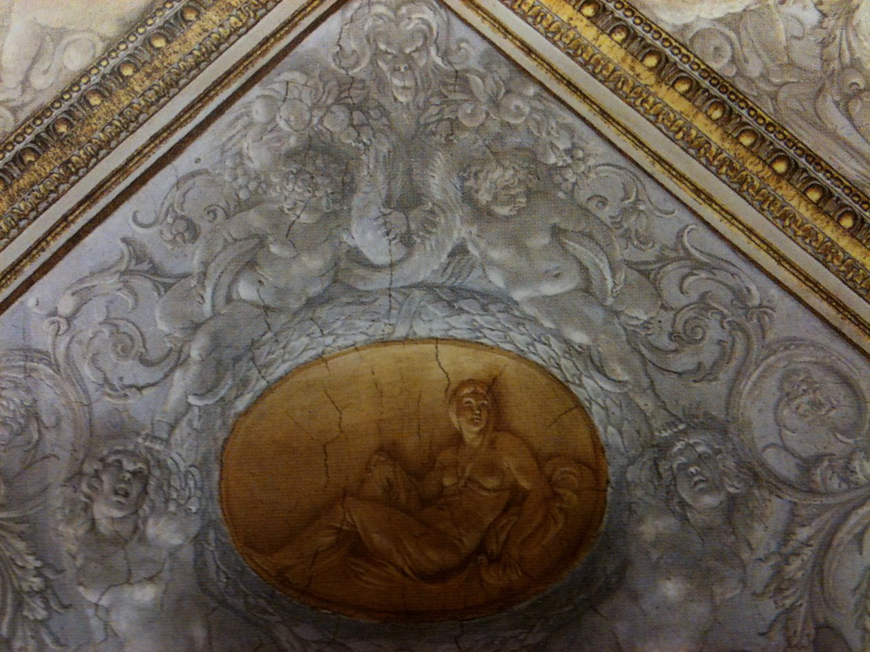 Camerino Farnese, detal sufitu autorstwa Annibale Carracci