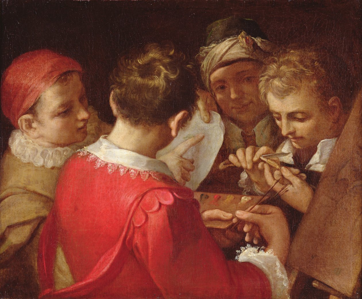 Grupa Artystów autorstwa Annibale Carracci