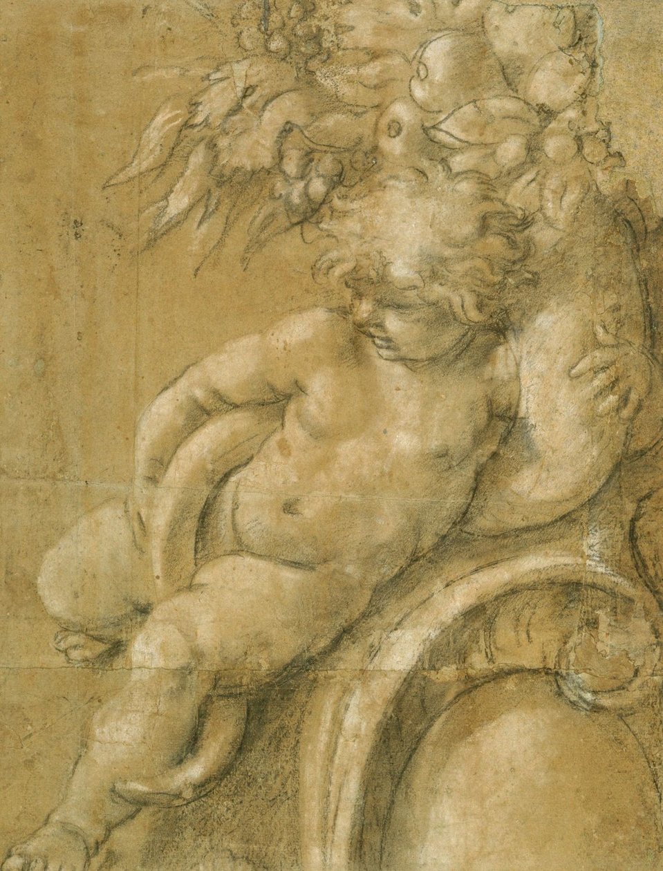 Putto z rogiem obfitości autorstwa Annibale Carracci