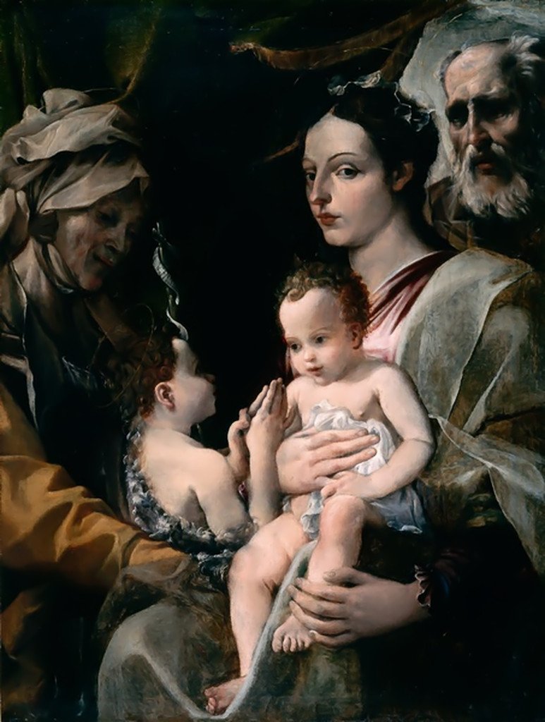 Święta Rodzina ze św. Elżbietą i św. Janem autorstwa Annibale Carracci