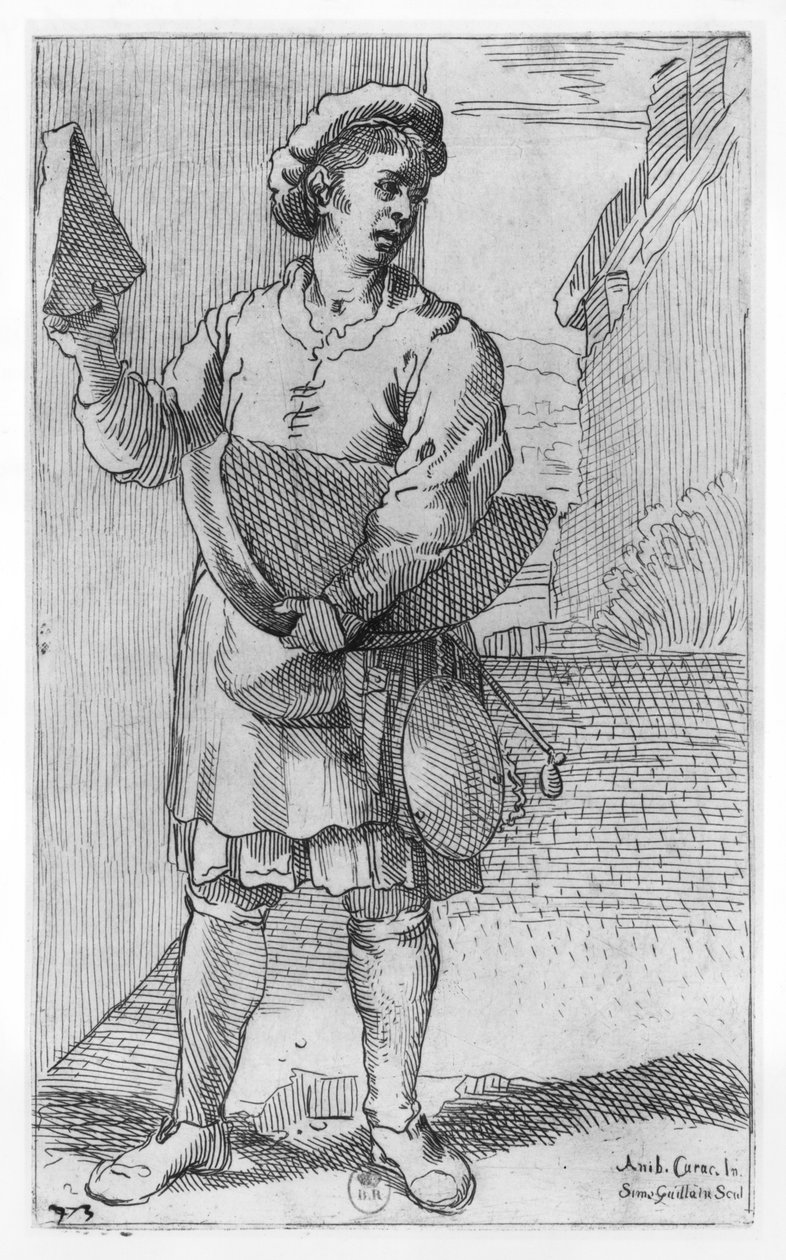 Sprzedawca parmezanu autorstwa Annibale Carracci