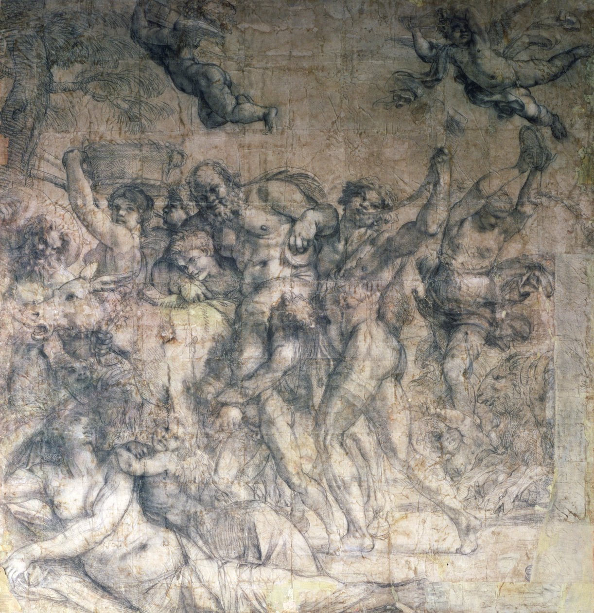 Triumf Bachusa (ołówek) autorstwa Annibale Carracci
