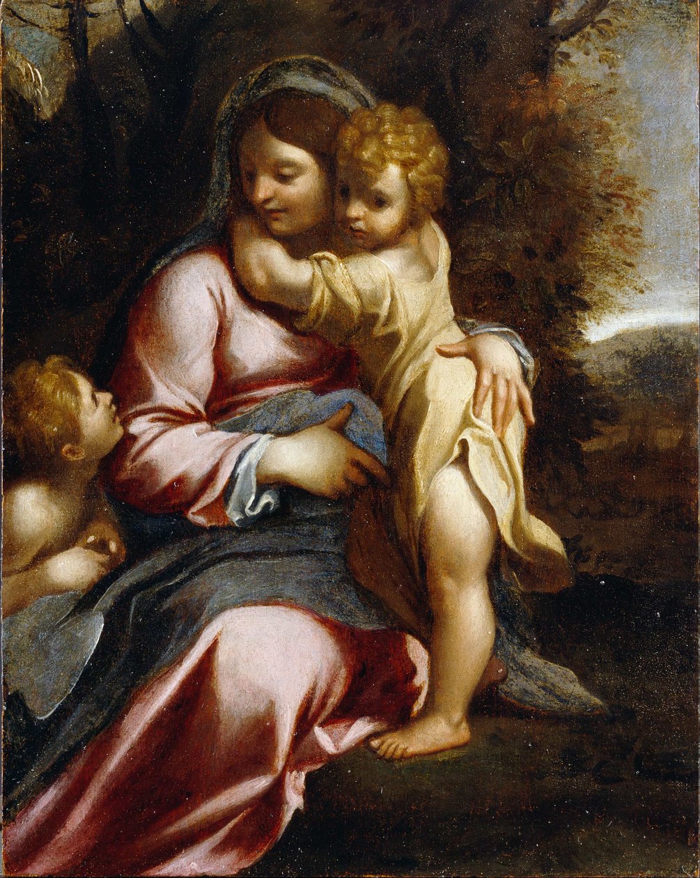 Madonna z Dzieciątkiem ze św. Janem autorstwa Annibale Carracci
