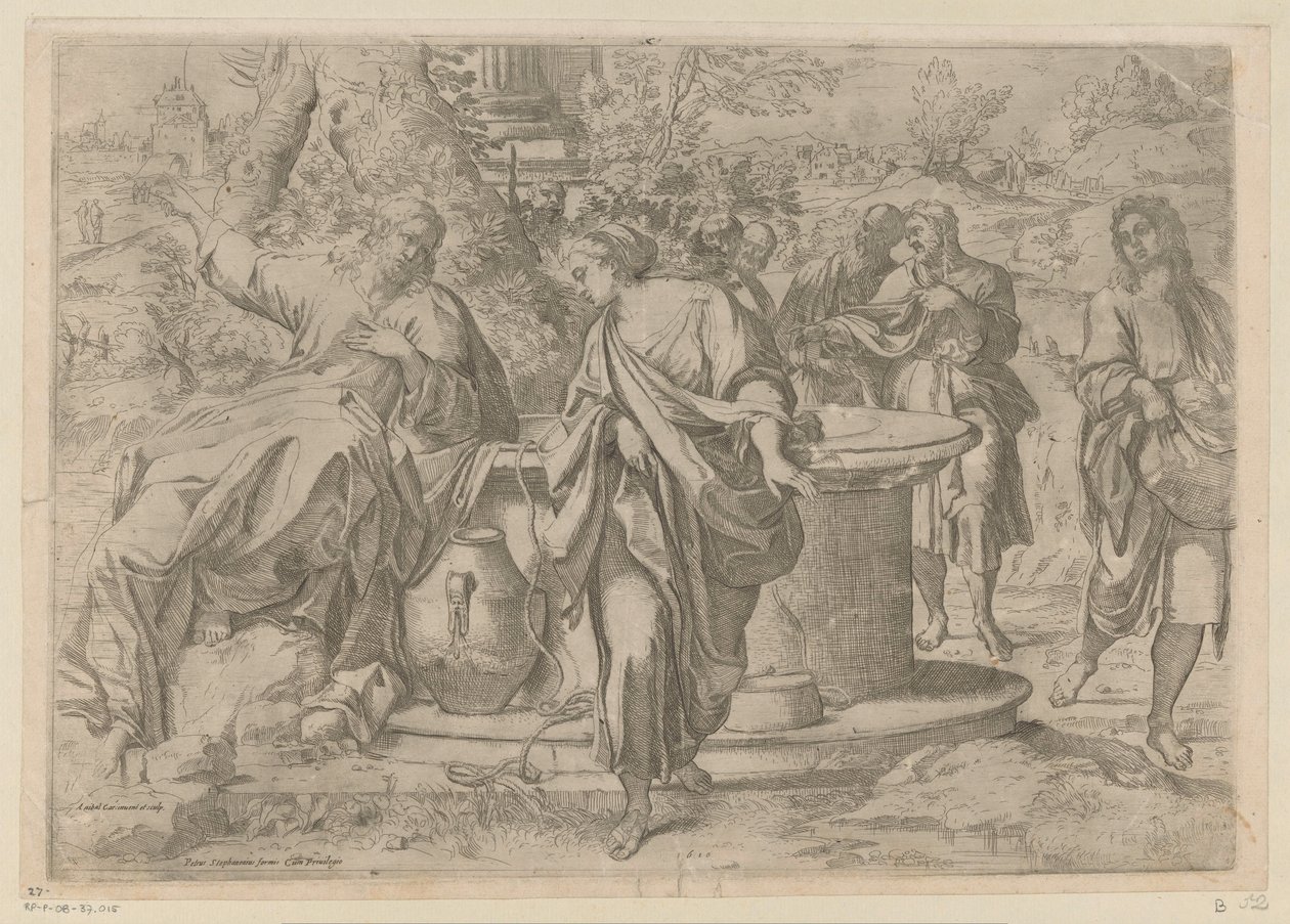 Chrystus i Samarytanka autorstwa Annibale Carracci