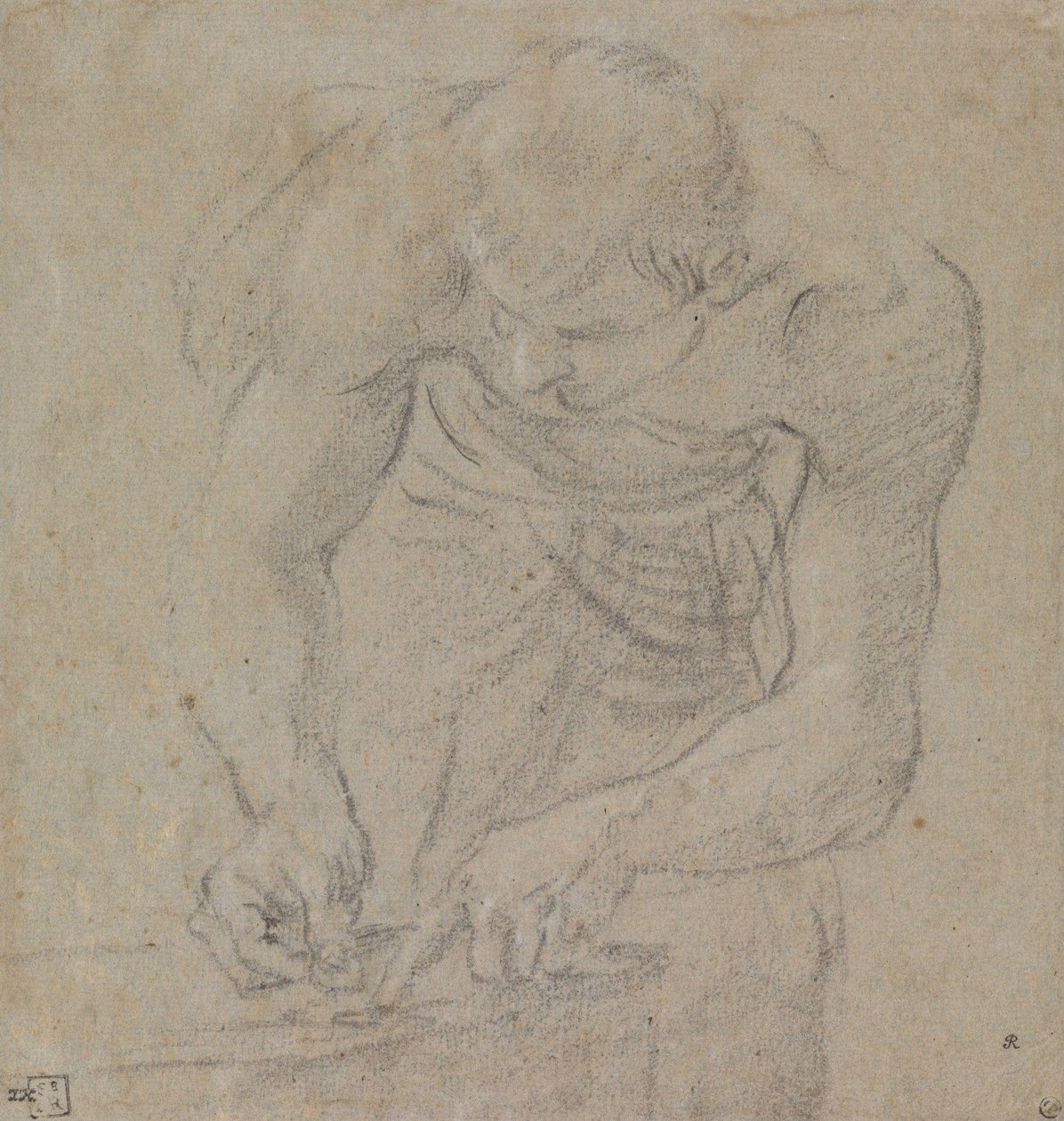 Mężczyzna liczący monety autorstwa Annibale Carracci