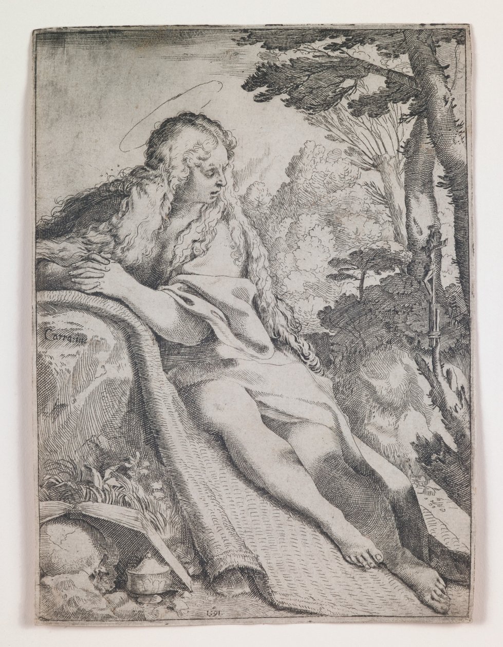 Maria Magdalena na pustyni autorstwa Annibale Carracci