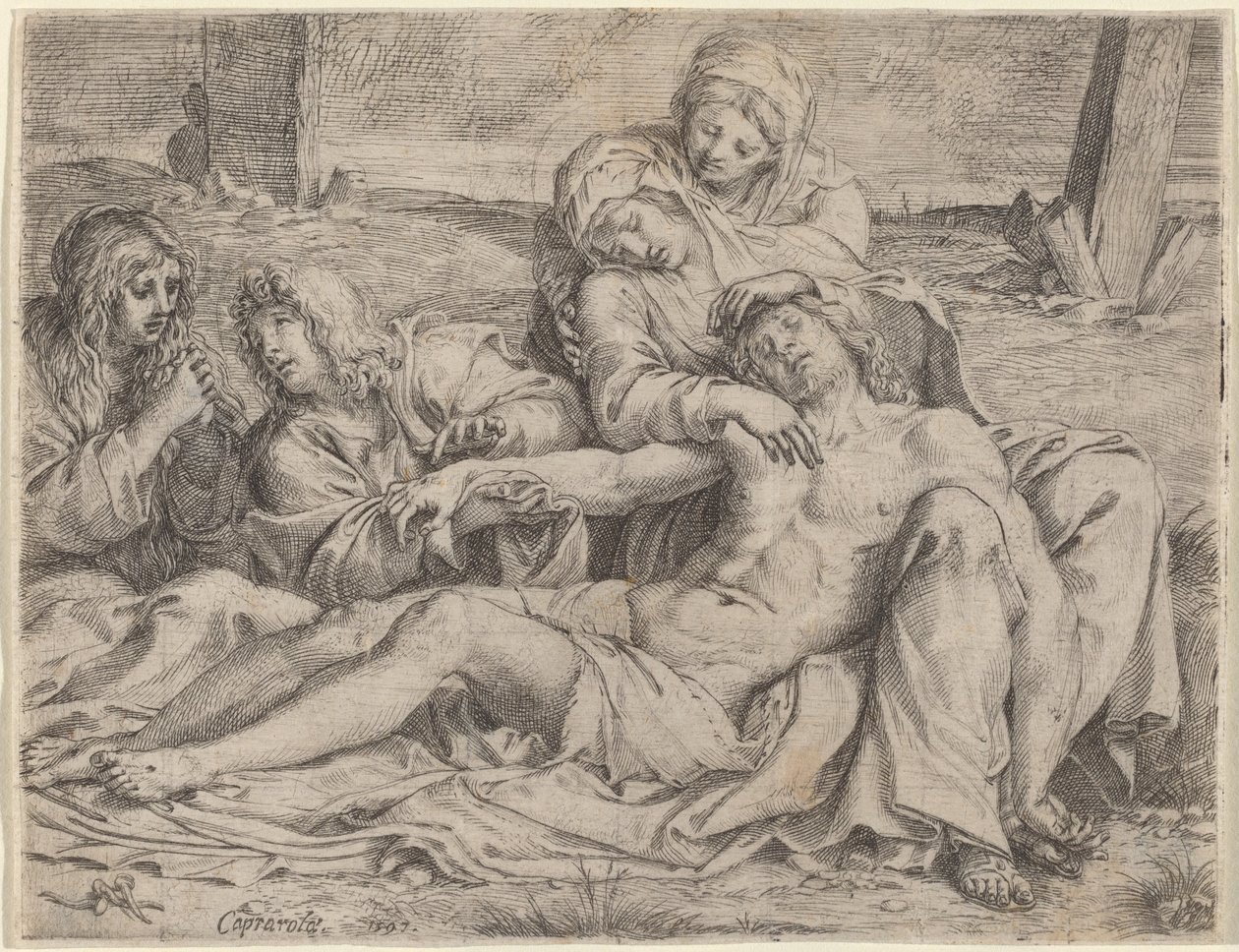 Pieta ( „Chrystus z Capraroli”) autorstwa Annibale Carracci