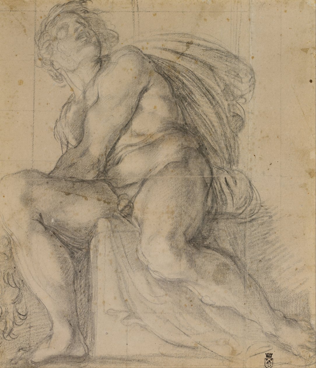 Badanie dla ignudo autorstwa Annibale Carracci