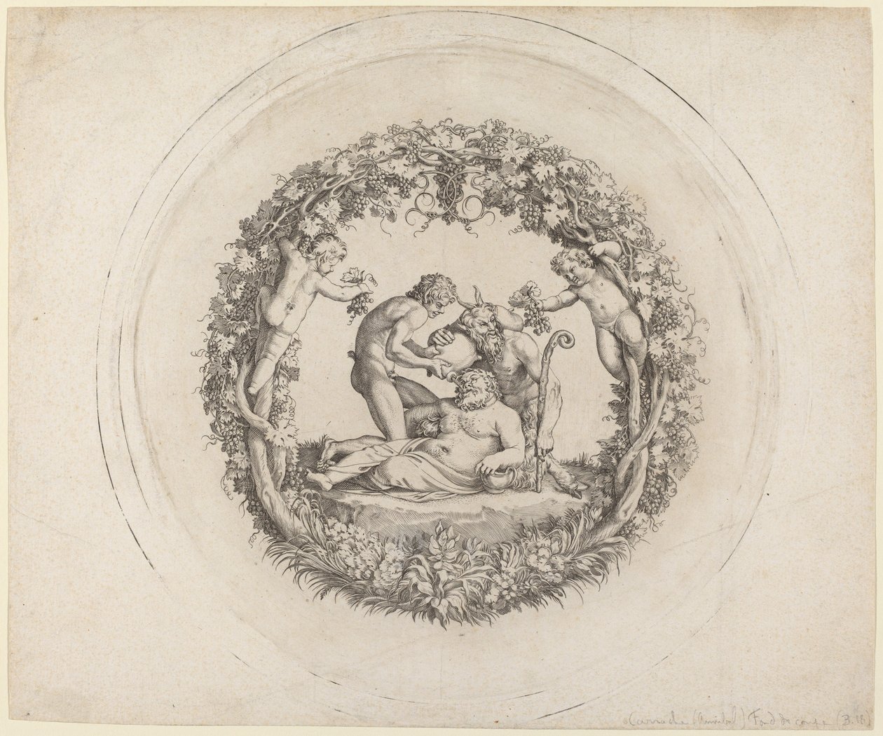 Pijany Silenus ( „Tazza Farnese”) autorstwa Annibale Carracci