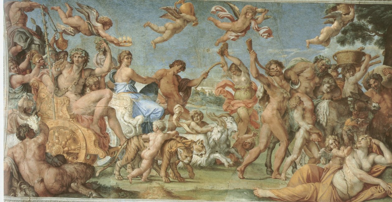 Triumf Bachusa i Ariadny autorstwa Annibale Carracci