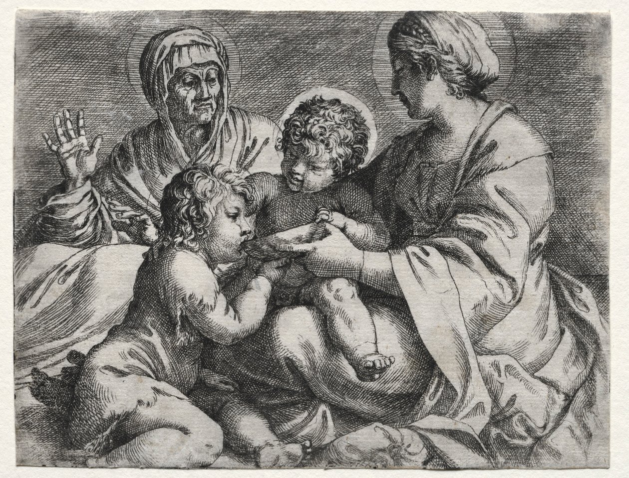 Dziewica z miską, 1606. autorstwa Annibale Carracci