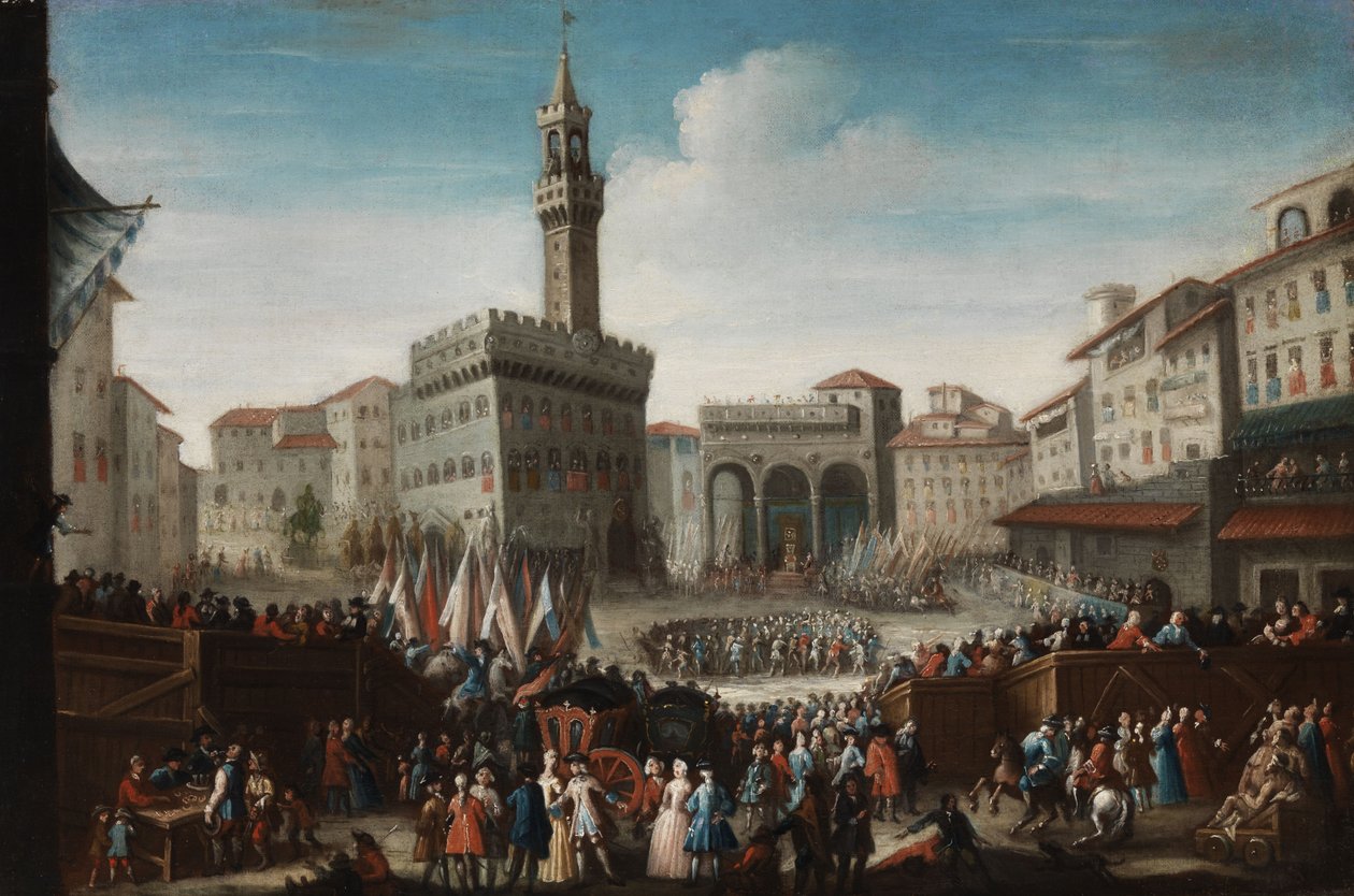 Wielkie spotkanie na Piazza della Signoria we Florencji autorstwa Anonymous