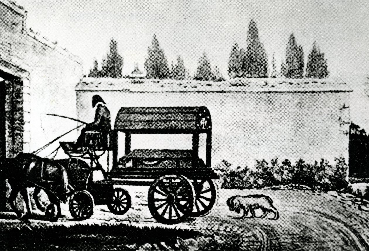 Trumna Mozarta z psem, ok. 1791 autorstwa Unbekannt Unbekannt