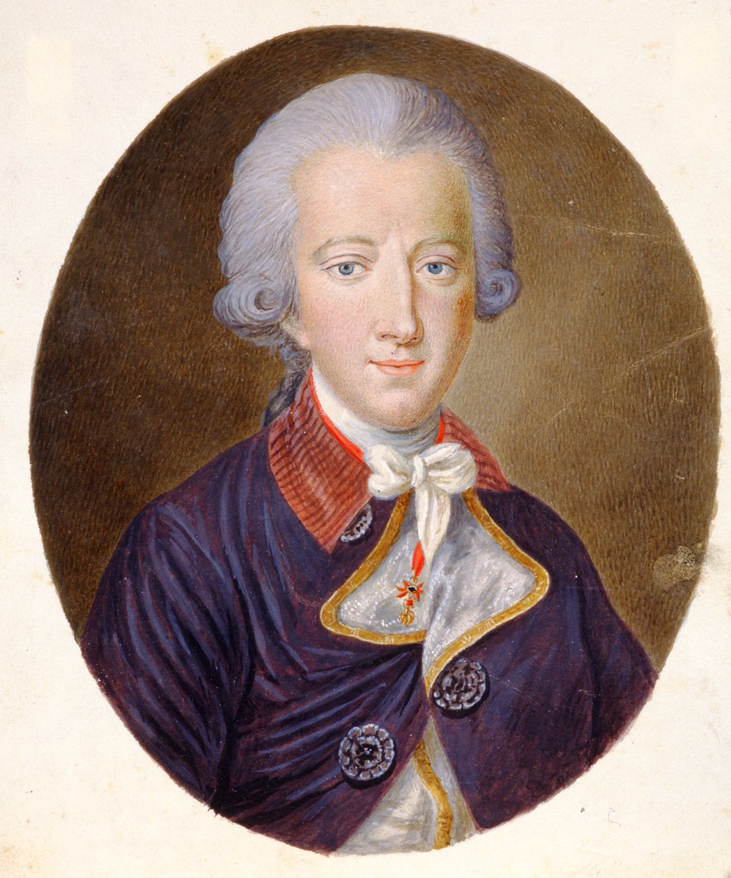 Portret Józefa II z Niemiec (1741-90), świętego cesarza rzymskiego, ok. 1780 (akwarela) autorstwa Unbekannt Unbekannt
