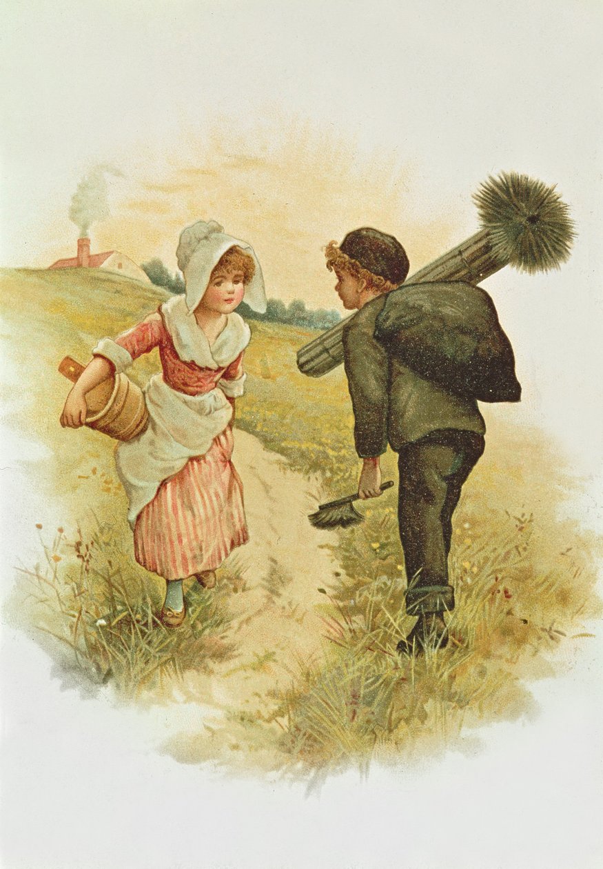 The Sweep and the Milkmaid (ilustracja książkowa) autorstwa Anonymous
