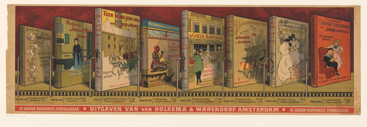 Plakat wydawcy Holkema & Warendorf w Amsterdamie autorstwa Anonymous