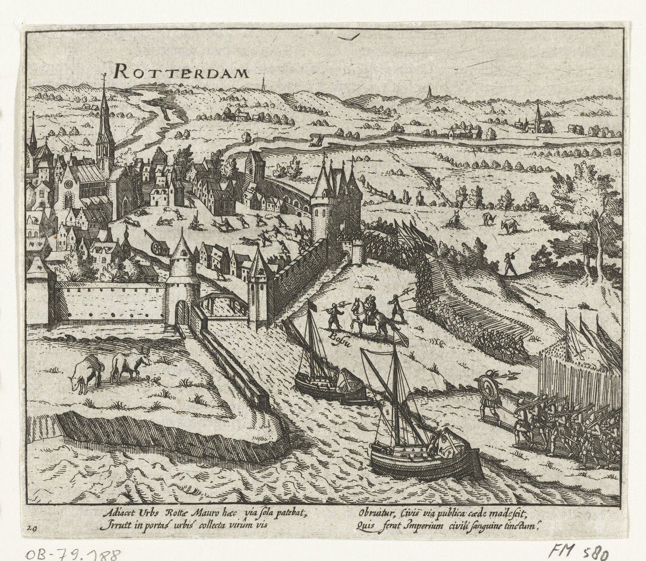 Bossu najeżdża Rotterdam, 1572 autorstwa Anonymous