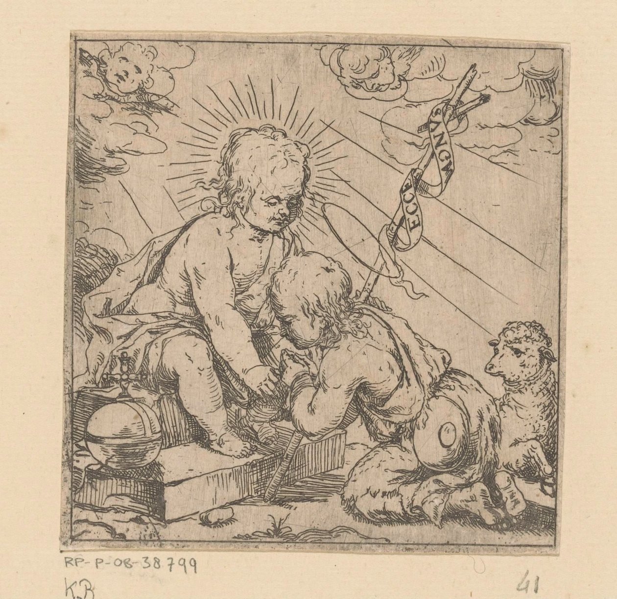 Chrystus i Jan Chrzciciel autorstwa Anonymous