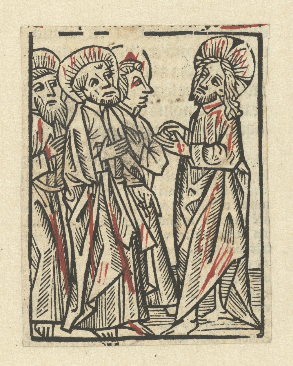 Chrystus z trzema uczniami autorstwa Anonymous