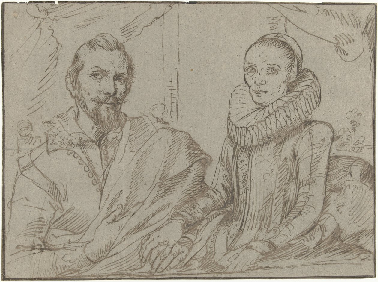 Frans Snijders i jego żona Margaretha de Vos autorstwa Anonymous