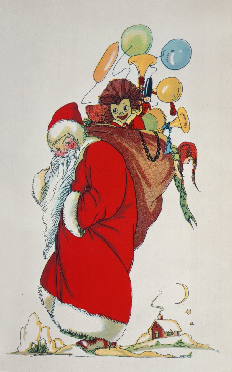 Oto nadchodzi Święty Mikołaj (ilustracja książkowa) autorstwa Anonymous