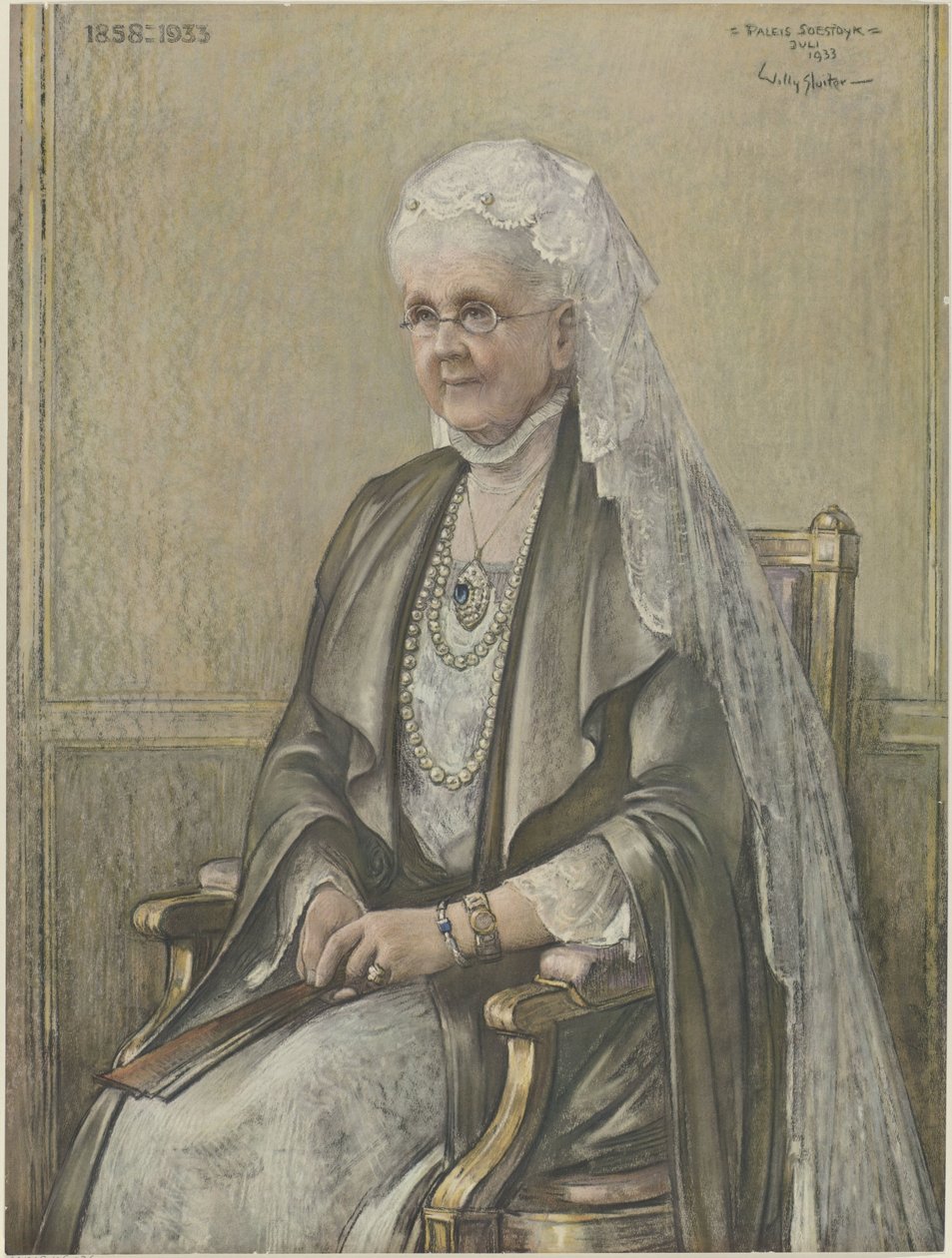 Portret Emmy, Królowej Regent Holandii autorstwa Anonymous