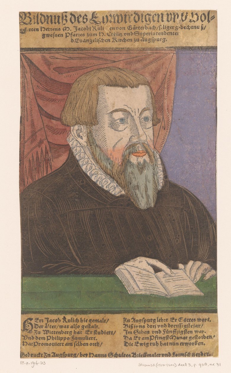 Portret Jakuba Ruelicha autorstwa Anonymous