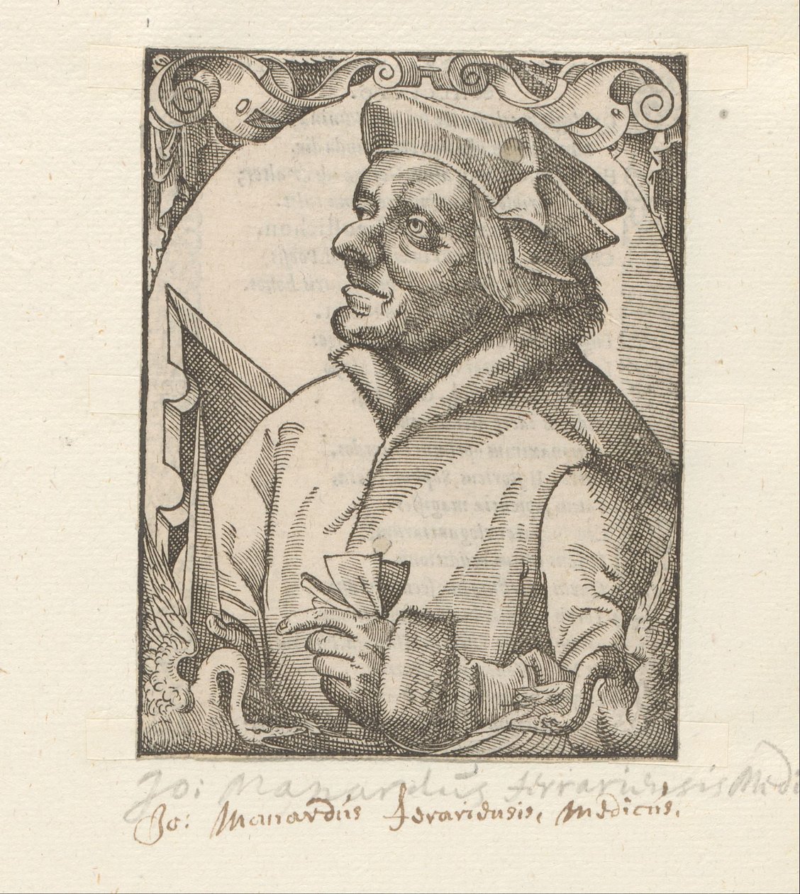 Portret Johannesa Manardiego autorstwa Anonymous