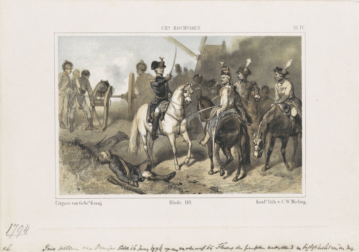 Książę William w bitwie pod Fleurus, 1794 autorstwa Anonymous