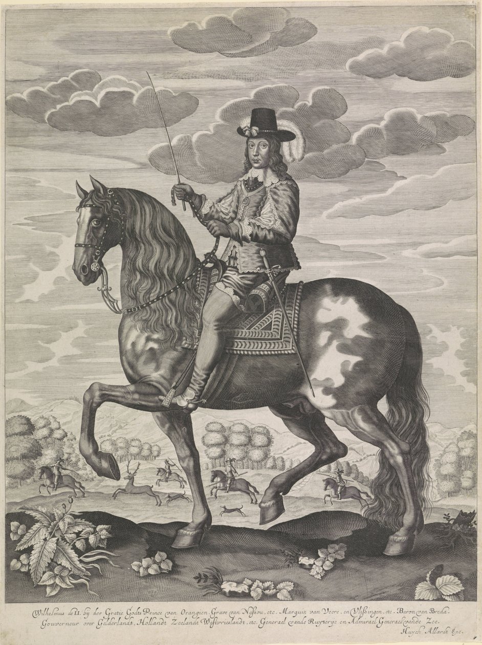 Portret konny Wilhelma II, księcia Orange autorstwa Anonymous