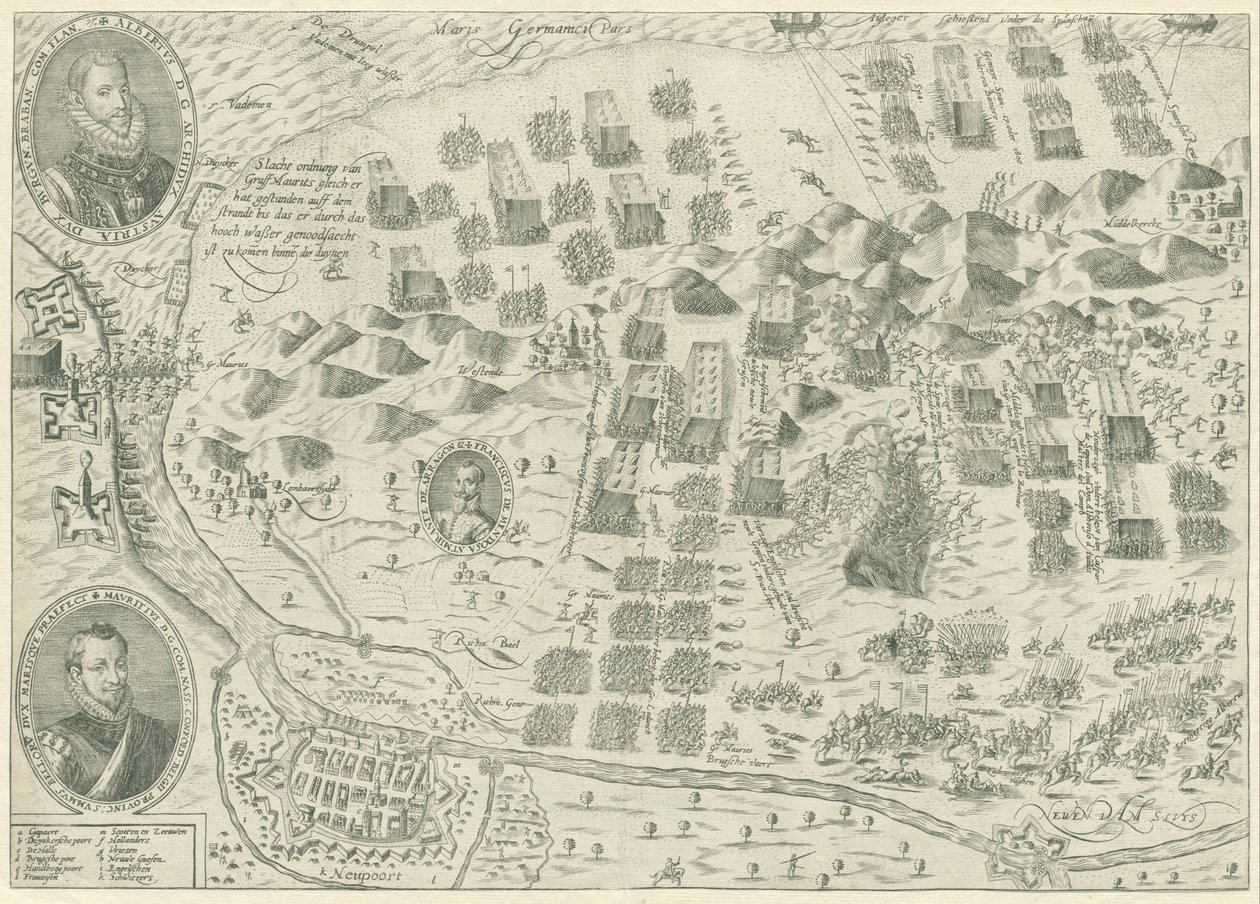 Bitwa pod Nieuwpoort, 1600 autorstwa Anonymous