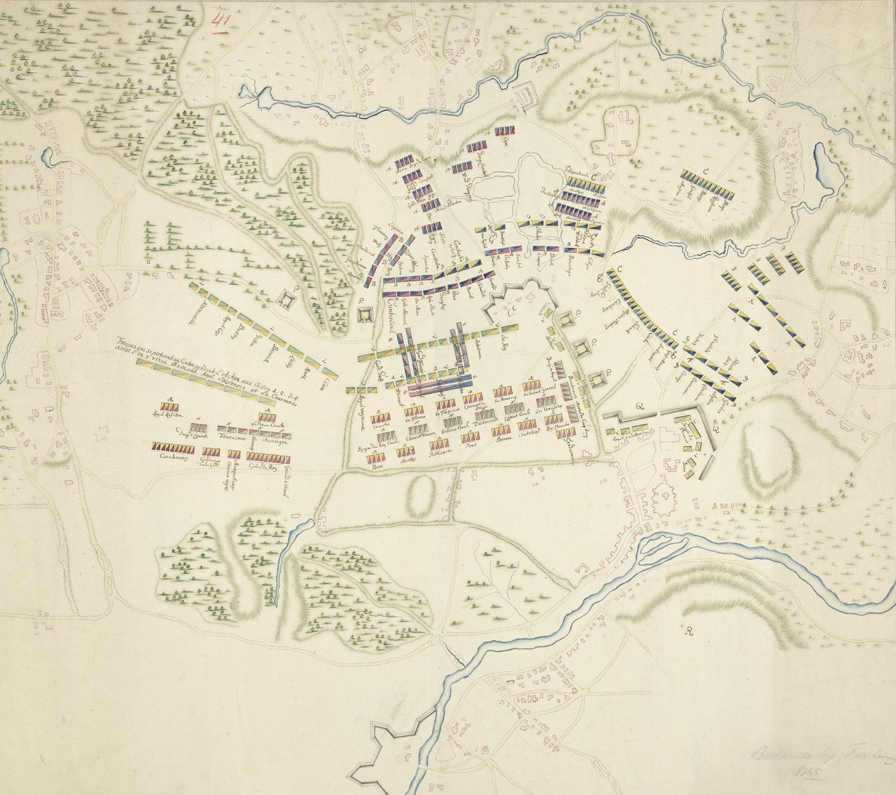 Rozkazy bitwy w bitwie pod Fontenoy, 1745 autorstwa Anonymous
