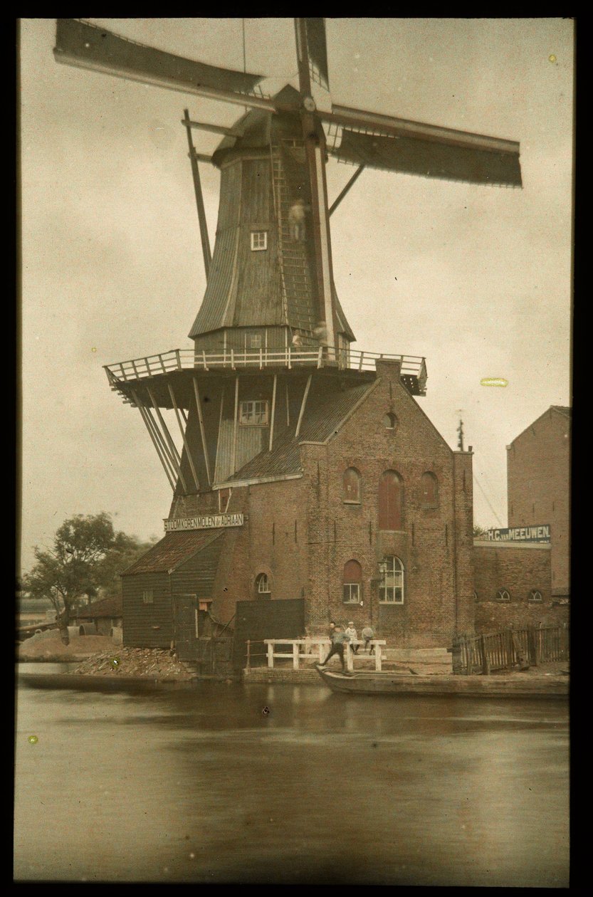 Parowy młynek do kukurydzy De Adriaan na Spaarne, Haarlem autorstwa Anonymous