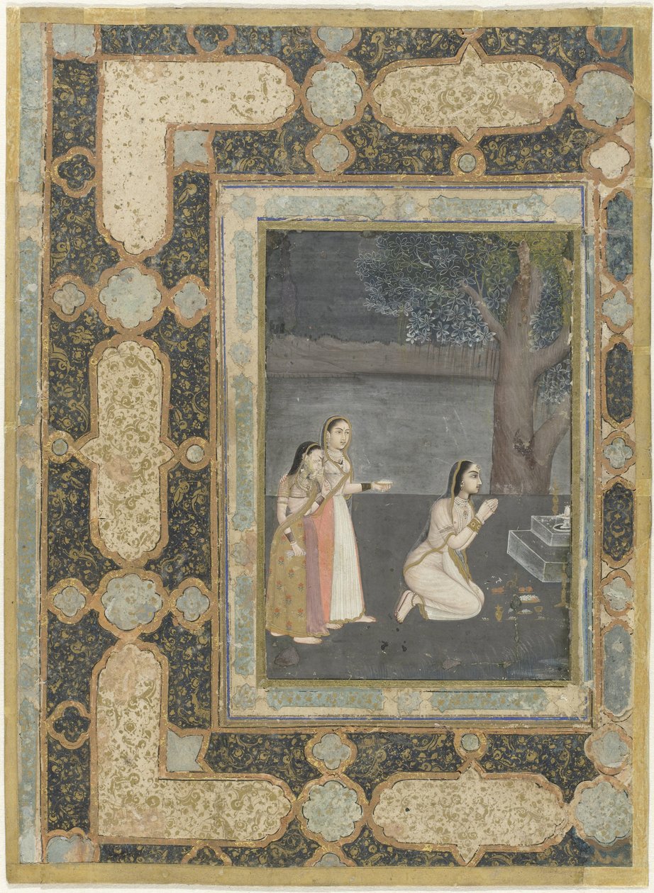 Kobiety przed ołtarzem linga (Bhairavi ragini) autorstwa Anonymous