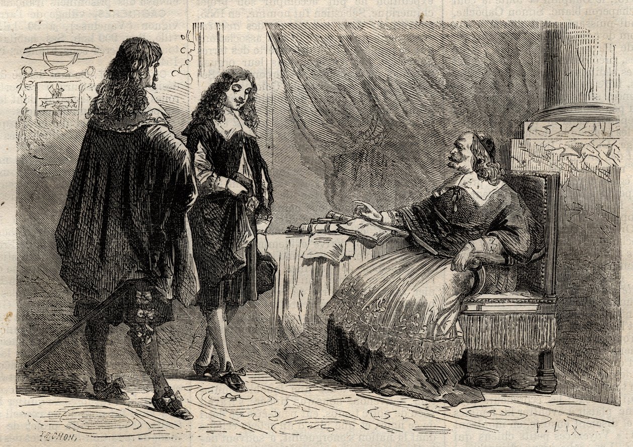 Kardynał Mazarin i Jean-Baptiste Colbert, francuscy mężowie stanu autorstwa Anonymous Anonymous