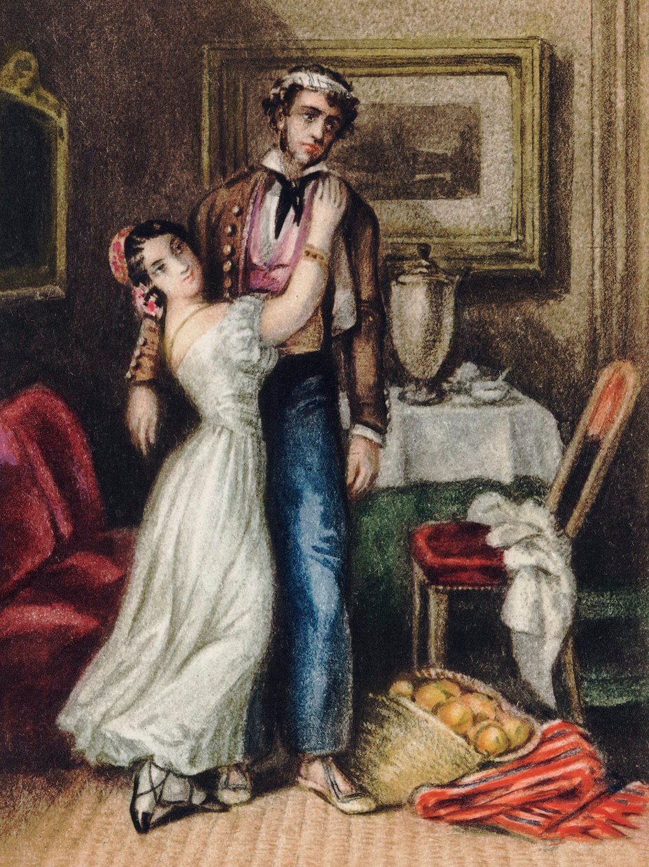 Carmen przez Merimee, Prosper (1803-1870). Litografia kolorowa autorstwa Anonymous Anonymous