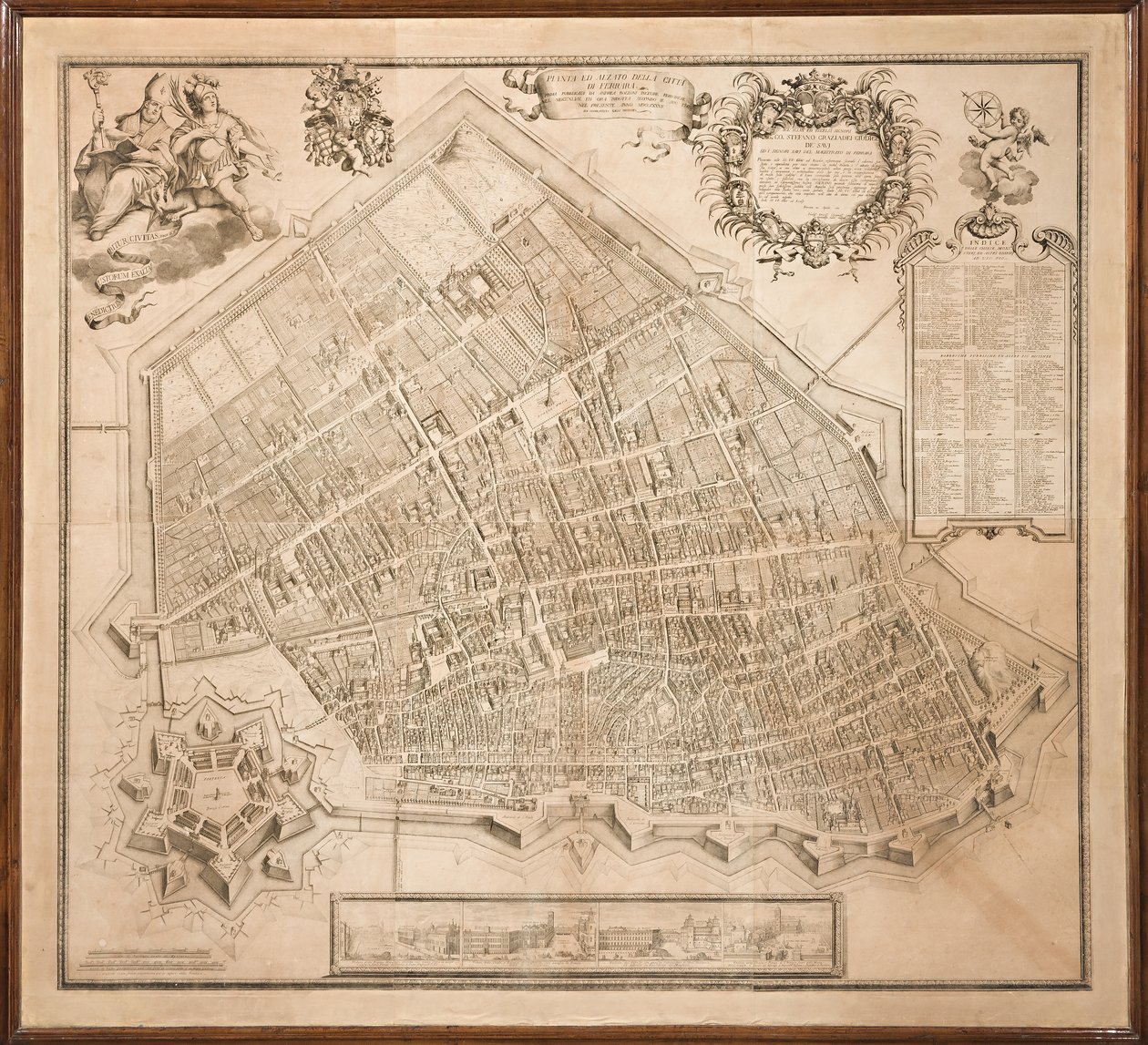 Mapa miasta Ferrara (druk) autorstwa Anonymous Anonymous