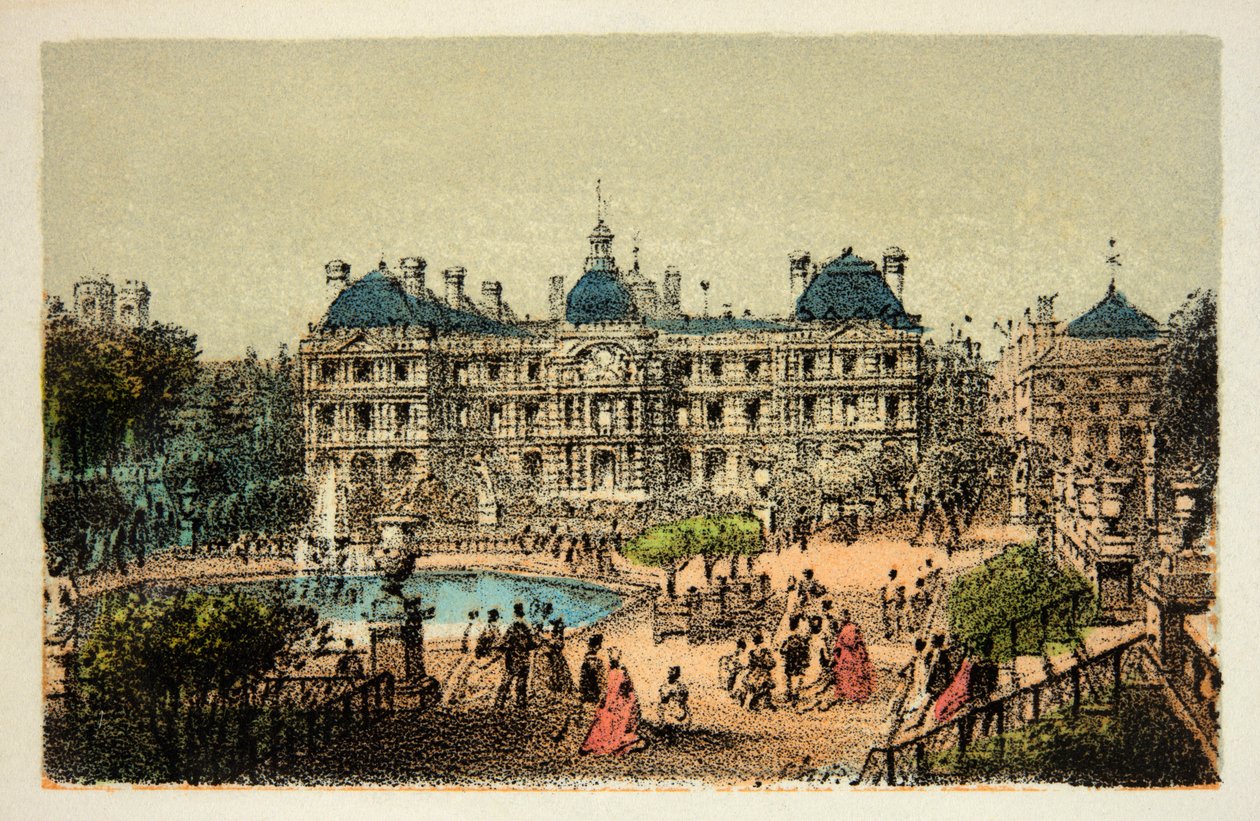 Paryż 1874: Ogrody Luksemburskie, kolekcja prywatna autorstwa Anonymous Anonymous