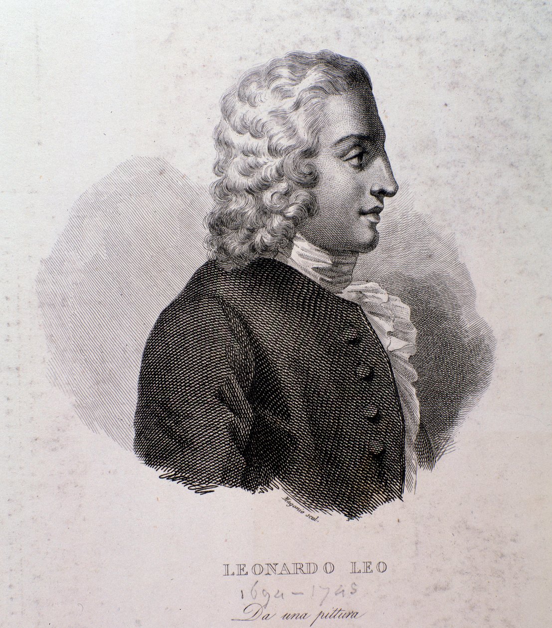 Portret Leo Leonardo (rycina) autorstwa Anonymous Anonymous