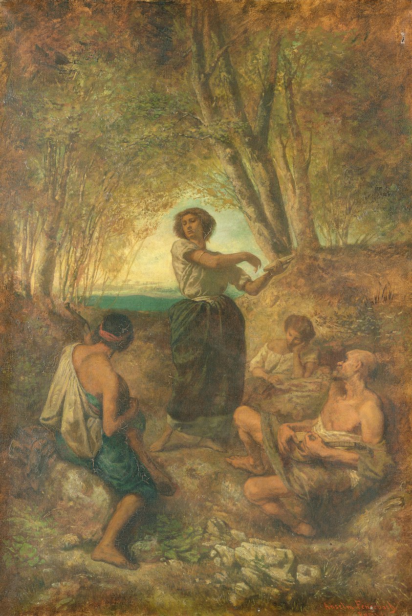 Taniec cygański, 1853 autorstwa Anselm Feuerbach