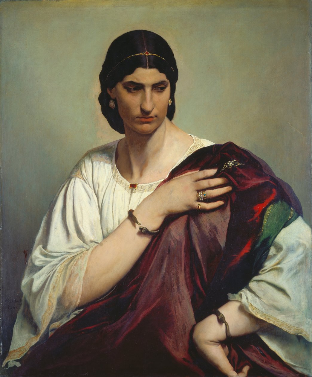 Portret rzymskiej kobiety autorstwa Anselm Feuerbach