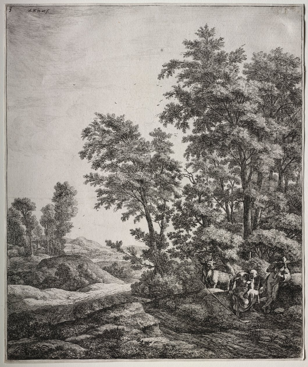 Merkury i Argus. autorstwa Anthonie Waterloo