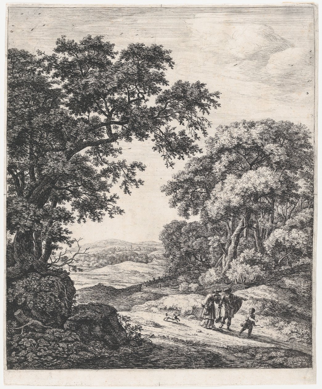 Odejście Hagar, XVII wiek. autorstwa Anthonie Waterloo