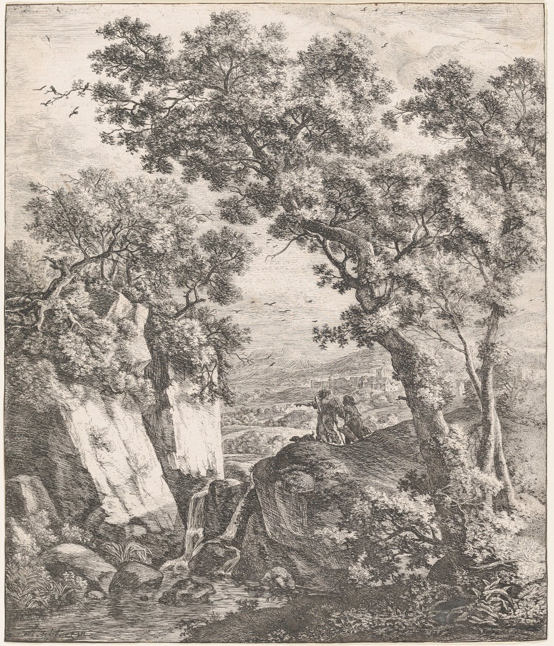 Tobiasz i Anioł, XVII wiek. autorstwa Anthonie Waterloo