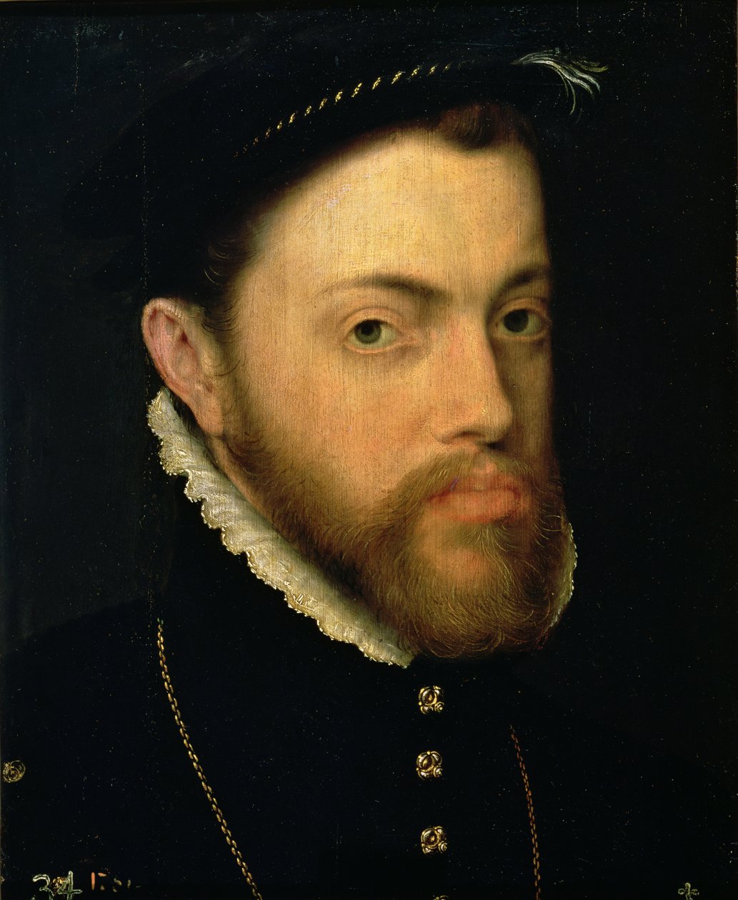 Portret Filipa II Hiszpańskiego (1527-98) autorstwa Anthonis van Dashorst Mor