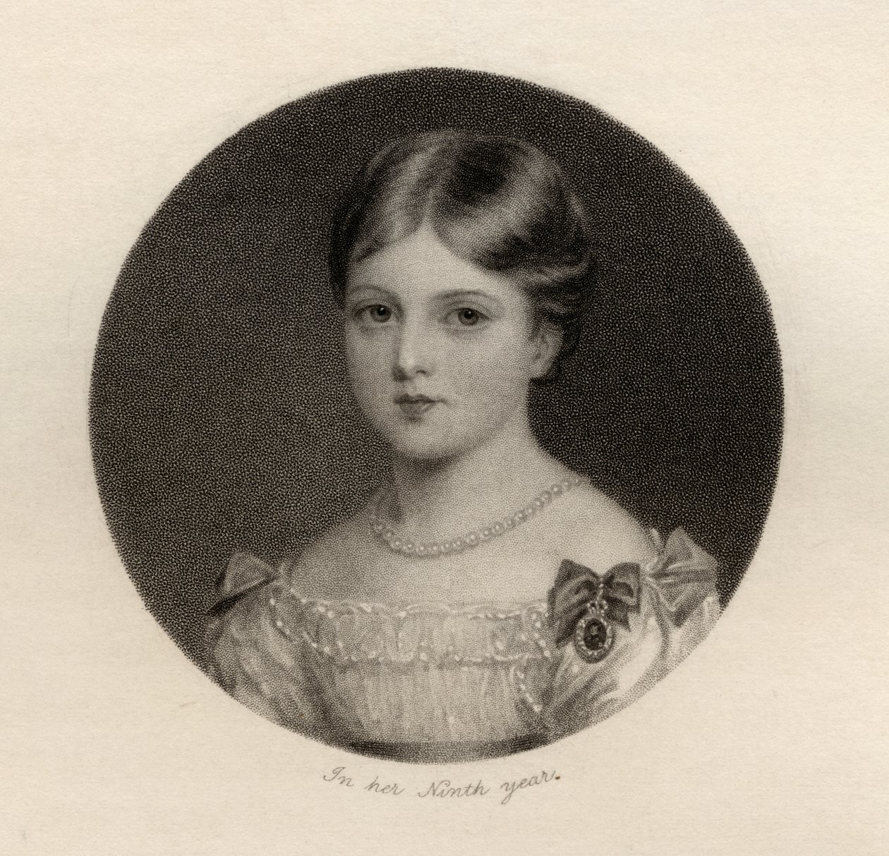 Księżniczka Aleksandryna Wiktoria z Saxe-Coburg, sztychowana przez Thomasa Woolnotha (1785-1857), z „Narodowej Galerii Portretów, tom IV”, wydana ok. 1835 autorstwa Anthony Stewart